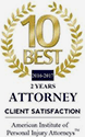10 Best 2017 | Client Satisfaction | American Institute Of Personal Injury Attorneys
